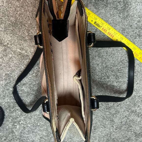 Spartina 449 Natural Linen Genuine Leather Bag Purse - Picture 7 of 11